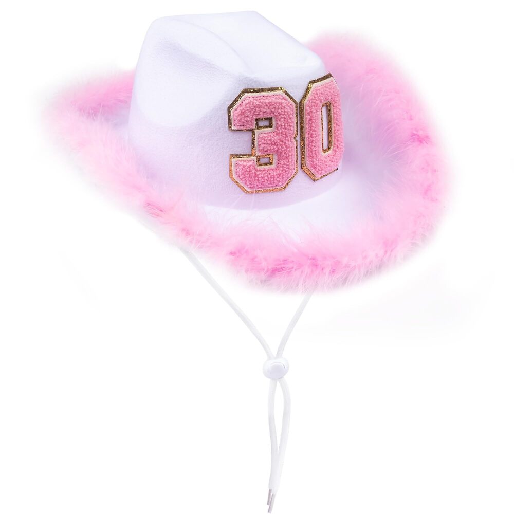 5566 Pink Cowboy Hat - 30th Birthday Cowgirl Hat For Women, One Size, Pink